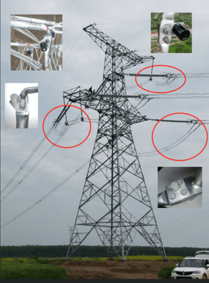 基于高压电场供电之高压输电线及导流板（耐张夹）、变电站的无源无线在线温度监测装置